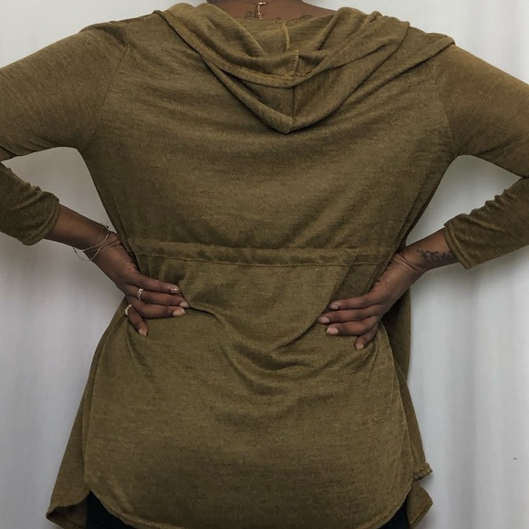 ❤️ 3 for $15 ❤️ Green Hooded Cardigan - Picture 5 of 7